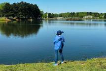 Child-Fishing-at-Sunset-Lake-in-Benton-Arkansas