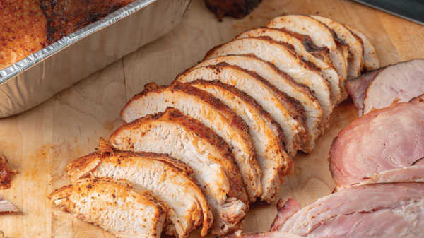 Sliced Turkey and Ham from Rib Crib in Benton